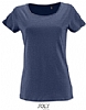 Camiseta Algodon Biologico Jaspeado Mujer Milo Sols - Color Denim Jaspeado